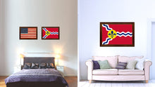 Load image into Gallery viewer, St Louis City Missouri State Flag Canvas Print Brown Picture Frame
