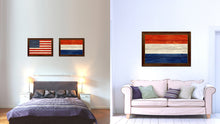 Load image into Gallery viewer, Netherlands Country Flag Texture Canvas Print with Brown Custom Picture Frame Home Decor Gift Ideas Wall Art Decoration

