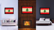 Load image into Gallery viewer, Lebanon Country Flag Vintage Canvas Print with Black Picture Frame Home Decor Gifts Wall Art Decoration Artwork
