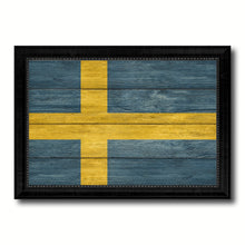 Load image into Gallery viewer, Sweden Country Flag Texture Canvas Print with Black Picture Frame Home Decor Wall Art Decoration Collection Gift Ideas
