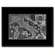 Load image into Gallery viewer, Italy Vintage Monochrome Map Canvas Print, Gifts Picture Frames Home Decor Wall Art

