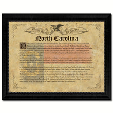 Load image into Gallery viewer, North Carolina Vintage History Flag Canvas Print, Picture Frame Gift Ideas Home Décor Wall Art Decoration
