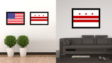 Load image into Gallery viewer, Washington DC Flag Canvas Print Black Picture Frame
