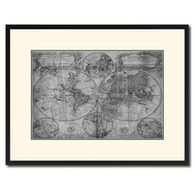 Load image into Gallery viewer, World Vintage B&amp;W Map Canvas Print, Picture Frame Home Decor Wall Art Gift Ideas
