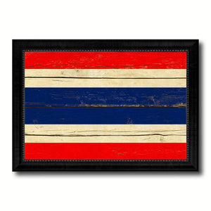 Thailand Country Flag Vintage Canvas Print with Black Picture Frame Home Decor Gifts Wall Art Decoration Artwork