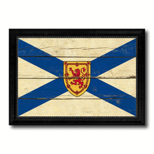 Load image into Gallery viewer, Nova Scotia Province City Canada Country Vintage Flag Canvas Print Black Picture Frame
