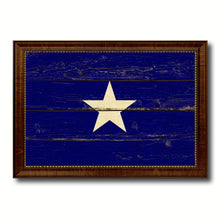 Load image into Gallery viewer, Bonnie Blue in Republic of West Florida Military Flag Vintage Canvas Print with Brown Picture Frame Gifts Ideas Home Decor Wall Art Decoration
