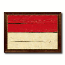 Load image into Gallery viewer, Monaco Country Flag Vintage Canvas Print with Brown Picture Frame Home Decor Gifts Wall Art Decoration Artwork
