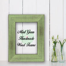 Load image into Gallery viewer, Mint Green Shabby Chic Home Decor Custom Frame Great for Farmhouse Vintage Rustic Wood Picture Frame
