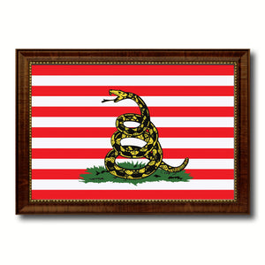 Revolution Split Up New Sprint Military Flag Canvas Print with Brown Picture Frame Home Decor Wall Art Gift Ideas