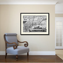 Load image into Gallery viewer, New England Vintage B&amp;W Map Canvas Print, Picture Frame Home Decor Wall Art Gift Ideas
