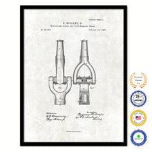 Load image into Gallery viewer, 1879 Firefighter Universal Joint for Fire Engine Hose Vintage Patent Artwork Black Framed Canvas Print Home Office Decor Great for Firefighter Fireman Firewoman
