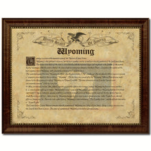 Load image into Gallery viewer, Wyoming Vintage History Flag Canvas Print, Picture Frame Gift Ideas Home Décor Wall Art Decoration
