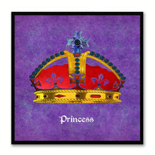 Load image into Gallery viewer, Princess Purple Canvas Print Black Frame Kids Bedroom Wall Home Décor
