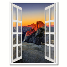 Load image into Gallery viewer, Half Dome At Sunset Yosemite Picture French Window Canvas Print with Frame Gifts Home Decor Wall Art Collection
