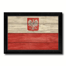 Load image into Gallery viewer, Poland Country Flag Texture Canvas Print with Black Picture Frame Home Decor Wall Art Decoration Collection Gift Ideas
