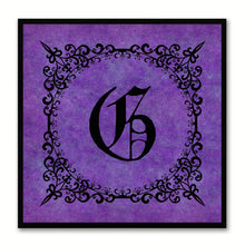 Load image into Gallery viewer, Alphabet G Purple Canvas Print Black Frame Kids Bedroom Wall Décor Home Art
