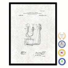 Load image into Gallery viewer, 1914 Doctor Tools Blood Pressure Vintage Patent Artwork Black Framed Canvas Print Home Office Decor Great for Doctor Paramedic Surgeon Hospital Medical Student
