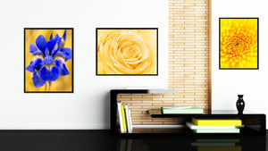 Yellow Rose Flower Framed Canvas Print Home Décor Wall Art