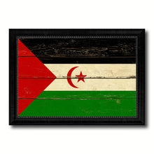 Load image into Gallery viewer, Sahrawi Arab Democratic Republic Country Flag Vintage Canvas Print with Black Picture Frame Home Decor Gifts Wall Art Decoration Artwork
