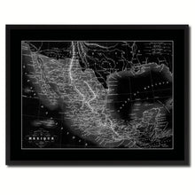 Load image into Gallery viewer, Mexico Vintage Monochrome Map Canvas Print, Gifts Picture Frames Home Decor Wall Art
