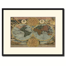 Load image into Gallery viewer, World Vintage Antique Map Wall Art Home Decor Gift Ideas Canvas Print Custom Picture Frame
