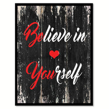 Load image into Gallery viewer, Believe in yourself Motivational Quote Saying Canvas Print with Picture Frame Home Decor Wall Art
