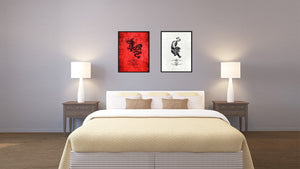 Zodiac Tiger Horoscope Canvas Print, Black Picture Frame Home Decor Wall Art Gift
