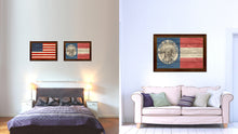 Load image into Gallery viewer, Civil War Florida Military Flag Texture Canvas Print with Brown Picture Frame Home Decor Wall Art Gifts
