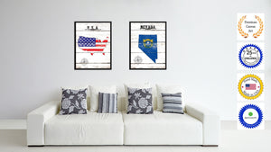 Nevada State Flag Gifts Home Decor Wall Art Canvas Print Picture Frames