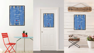 Every Love Story Is Beautiful Saying Canvas Print, Black Picture Frame Home Decor Wall Art Gifts