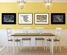 Load image into Gallery viewer, New England Vintage Vivid Color Map Canvas Print, Picture Frame Home Decor Wall Art Office Decoration Gift Ideas
