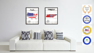 Tennessee State Flag Gifts Home Decor Wall Art Canvas Print Picture Frames