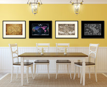 Load image into Gallery viewer, The World Circa Vintage Antique Map Wall Art Home Decor Gift Ideas Canvas Print Custom Picture Frame

