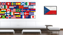 Load image into Gallery viewer, Czech Republic Country National Flag Vintage Canvas Print with Picture Frame Home Decor Wall Art Collection Gift Ideas
