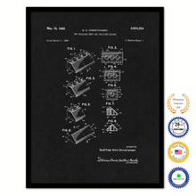 Load image into Gallery viewer, 1962 Legos Building Sets and Blocks Old Patent Art Print on Canvas Custom Framed Vintage Home Decor Wall Decoration Great for Gifts
