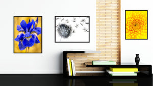 Blue Iris Flower Framed Canvas Print Home Décor Wall Art