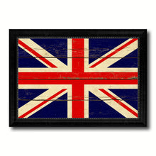 Load image into Gallery viewer, United Kingdom Country Flag Vintage Canvas Print with Black Picture Frame Home Decor Gifts Wall Art Decoration Artwork
