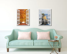 Load image into Gallery viewer, Autumn Trees Red Leaves Picture French Window Canvas Print with Frame Gifts Home Decor Wall Art Collection
