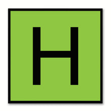Load image into Gallery viewer, Alphabet H Green Canvas Print Black Frame Kids Bedroom Wall Décor Home Art
