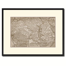 Load image into Gallery viewer, Maryland Vintage Sepia Map Canvas Print, Picture Frame Gifts Home Decor Wall Art Decoration
