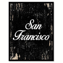 Load image into Gallery viewer, San Francisco City Vintage Sign Black Framed Canvas Print Home Decor Wall Art Collectible Decoration Artwork Gifts
