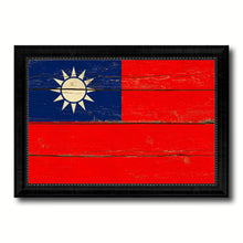 Load image into Gallery viewer, Taiwan Country Flag Vintage Canvas Print with Black Picture Frame Home Decor Gifts Wall Art Decoration Artwork
