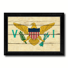Load image into Gallery viewer, Virgin Islands Country Flag Vintage Canvas Print with Black Picture Frame Home Decor Gifts Wall Art Decoration Artwork
