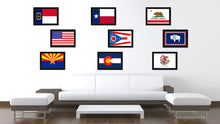 Load image into Gallery viewer, Ohio State Flag Canvas Print with Custom Black Picture Frame Home Decor Wall Art Decoration Gifts
