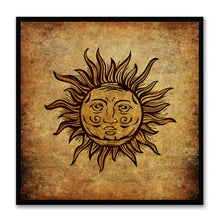 Load image into Gallery viewer, Sun Horoscope Canvas Print Black Custom Frame Home Decor Wall Art
