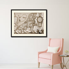 Load image into Gallery viewer, Leo Belgicvs Vintage Sepia Map Canvas Print, Picture Frame Gifts Home Decor Wall Art Decoration
