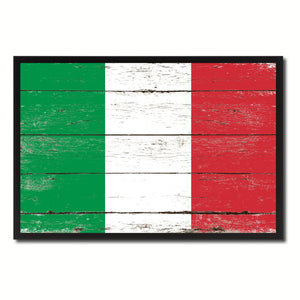 Italy Country National Flag Vintage Canvas Print with Picture Frame Home Decor Wall Art Collection Gift Ideas