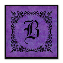 Load image into Gallery viewer, Alphabet B Purple Canvas Print Black Frame Kids Bedroom Wall Décor Home Art
