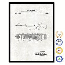 Load image into Gallery viewer, 1970 Firearms Silencer for Machine Gun Old Patent Art Print on Canvas Custom Framed Vintage Home Decor Wall Decoration Great for Gifts
